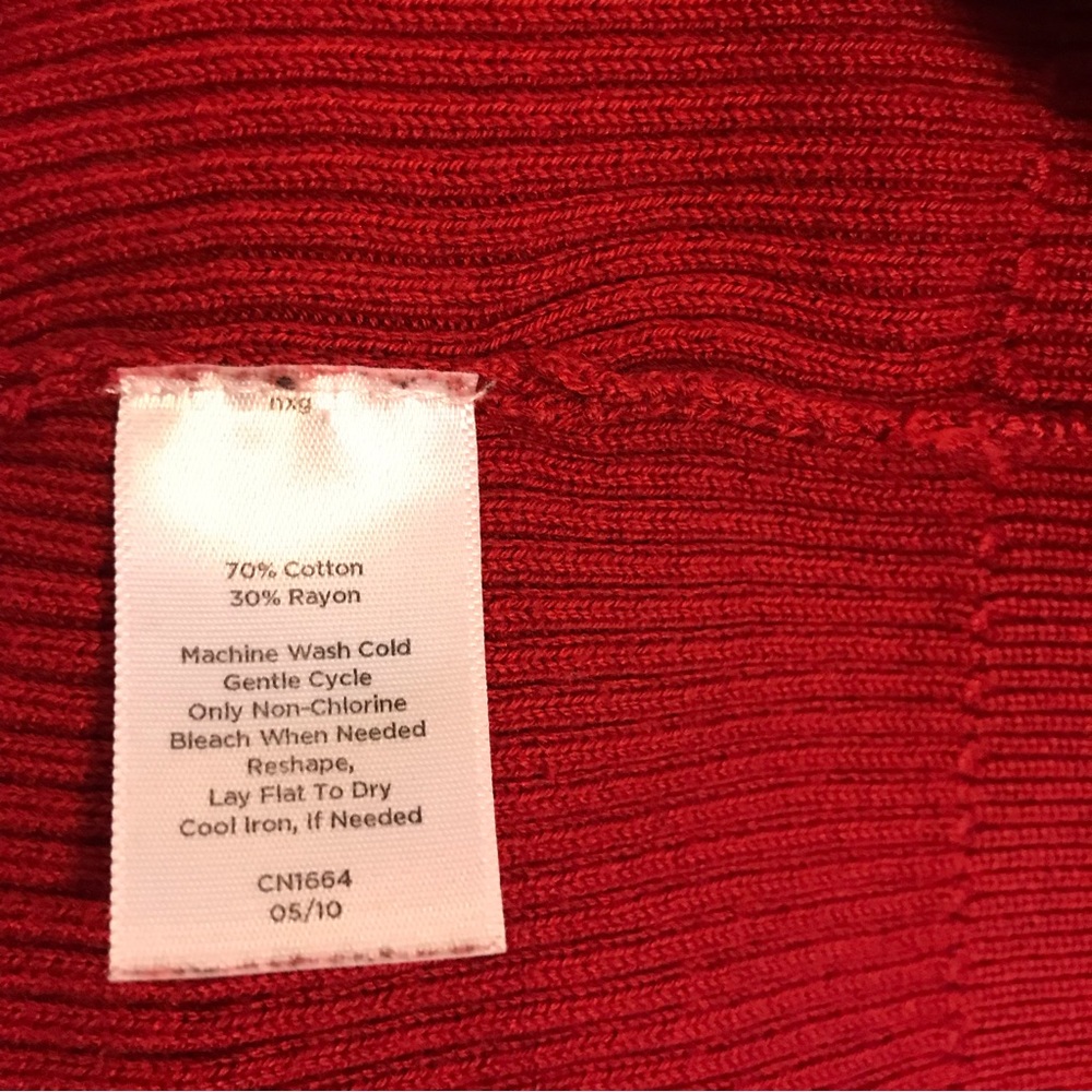 Talbots Ruffle Ribbed Sweater - Picture 5 of 9